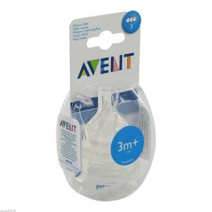AVENT Sauger Airflex 3-Loch 2x mittl.Nahr.