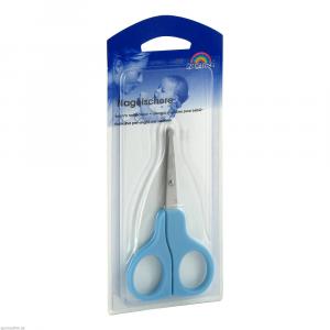 BABYSCHERE 9 cm gebogen blau