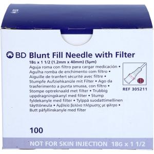 BD AUFZIEHKANÜLE m.Filter 18 Gx1 1/2 1,2x40 mm