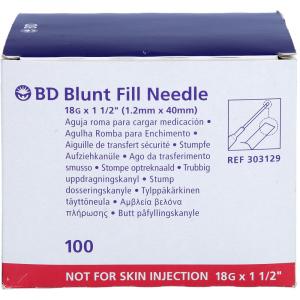 BD AUFZIEHKANÜLE stumpf 18 Gx1 1/2 1,2x40 mm