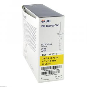 BD INSYTE W Verweilkan.24 Gx19 mm m.Flügel 3/4