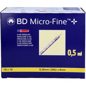 BD MICRO-FINE+ Insulinspr.0,5 ml U40 8 mm