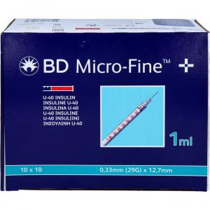 BD MICRO-FINE+ Insulinspr.1 ml U40 12,7 mm BD MICRO-FINE+ Insulinspr.1 ml U40 12,7 mm