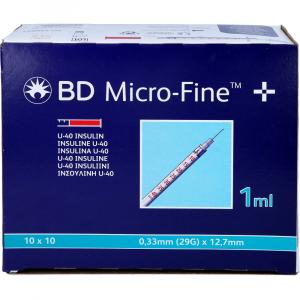 BD MICRO-FINE+ Insulinspr.1 ml U40 12,7 mm
