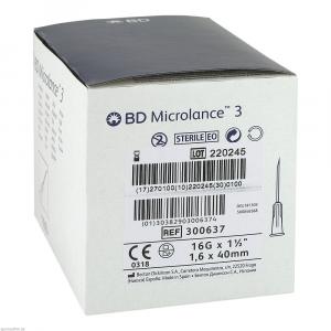 BD MICROLANCE 3 Sonderkanüle 16 G 1 1/2 1,65x40 mm