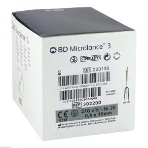 BD MICROLANCE Kanüle 27 G 3/4 0,4x19 mm