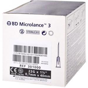 BD MICROLANCE Sonderkanüle 22 G 1 1/2