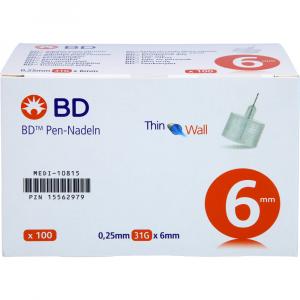 BD PEN-NADELN 0,25x6 mm