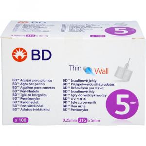 BD THIN Wall Pen-Nadeln 0,25 31 Gx5 mm