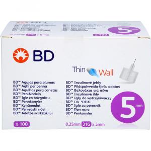 BD THIN Wall Pen-Nadeln 0,25 31 Gx5 mm