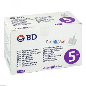 BD THIN Wall Pen-Nadeln 0,25 31 Gx5 mm