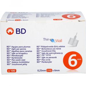 BD THIN Wall Pen-Nadeln 0,25 31 Gx6 mm