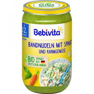 BEBIVITA Menü Bandnudeln m.Spinat u.Rahmgemüse
