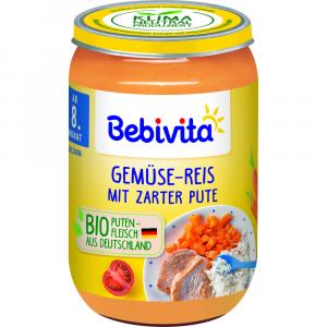 BEBIVITA Menü Gemüse-Reis m.zarter Pute