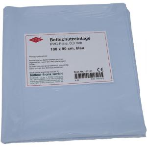 BETTSCHUTZEINLAGE Kunstst.Folie 90x100 cm hellblau