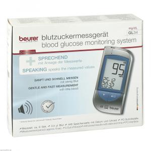 BEURER GL34 Blutzuckermessgerät mg/dl