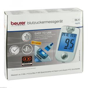 BEURER GL40 Blutzuckermessgerät mg/dl codefree