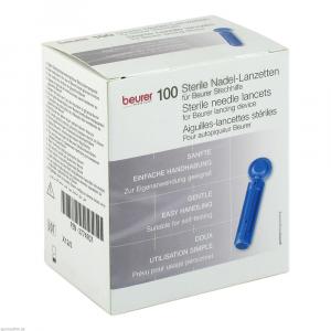 BEURER Nadellanzetten steril 28 G blau