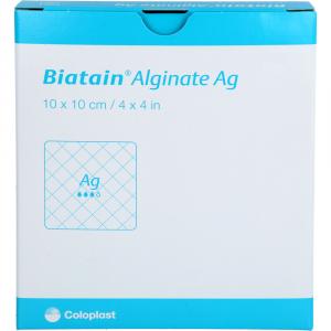 BIATAIN Alginate Ag Kompressen 10x10 cm mit Silber