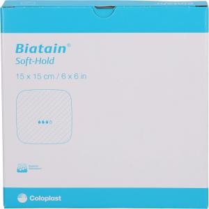 BIATAIN Schaumverband 15x15 cm sanft haftend