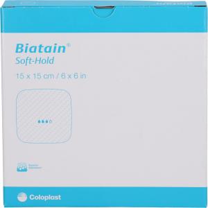 BIATAIN Schaumverband 15x15 cm sanft haftend