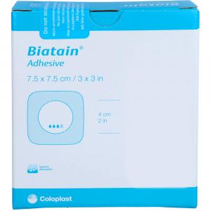 BIATAIN Schaumverband 7,5x7,5 cm selbst haftend