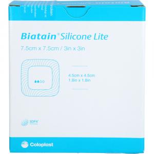 BIATAIN Silicone Lite Schaumverband 7,5x7,5 cm