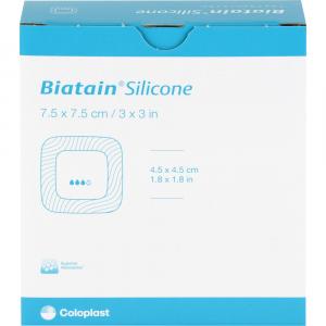 BIATAIN Silikon Schaumverband 7,5x7,5 cm