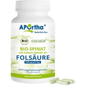 BIO SPINAT mit hohem Folsäure-Gehalt Kapseln