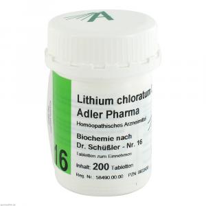 BIOCHEMIE Adler 16 Lithium chloratum D 12 Tabl.