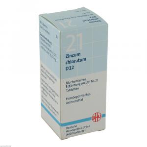 BIOCHEMIE DHU 21 Zincum chloratum D 12 Tabletten