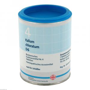 BIOCHEMIE DHU 4 Kalium chloratum D 6 Tabletten