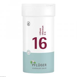 BIOCHEMIE Pflüger 16 Lithium chloratum D 6 Tabl.