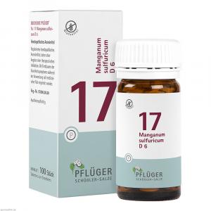 BIOCHEMIE Pflüger 17 Manganum sulfuricum D 6 Tabl.
