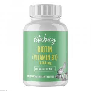 BIOTIN 10.000 μg Vit B7 Haut Haare Nägel vegan Tab