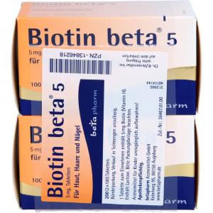 BIOTIN BETA 5 Tabletten
