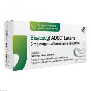 BISACODYL ADGC Laxans 5 mg magensaftres.Tabletten