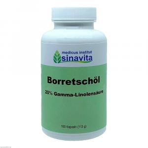 BORRETSCHÖL 20% Gamma-Linolensäure 160 Kapseln