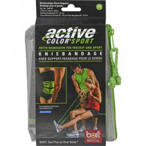 BORT ActiveColor Sport Kniebandage M schw./grün