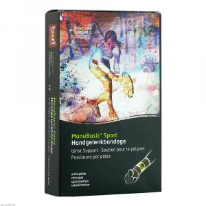 BORT ManuBasic Sport Bandage li.M schw./grün