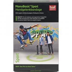 BORT ManuBasic Sport Bandage re.L schw./grün