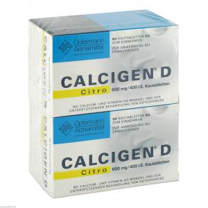 CALCIGEN D Citro 600 mg/400 I.E. Kautabletten