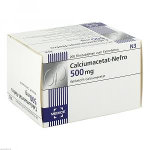 CALCIUMACETAT NEFRO 500 mg Filmtabletten
