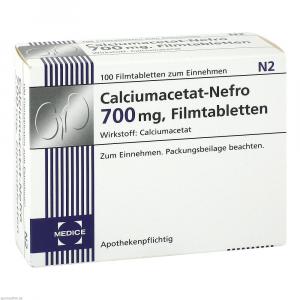 CALCIUMACETAT NEFRO 700 mg Filmtabletten