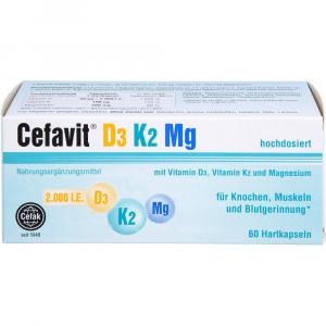 CEFAVIT D3 K2 Mg 2.000 I.E. Hartkapseln