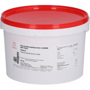 CELLULOSE Kapseln Gr.0 creme mit TiO2