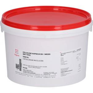 CELLULOSE Kapseln Gr.1 weiß mit TiO2