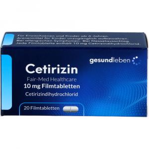CETIRIZIN Fair-Med Healthcare 10 mg Filmtabl./Gehe