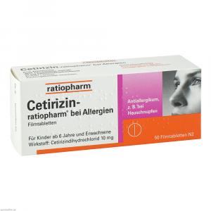 CETIRIZIN-ratiopharm bei Allergien 10 mg Filmtabl.