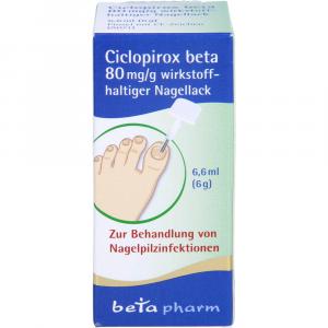 CICLOPIROX beta 80 mg/g wirkstoffhalt.Nagellack